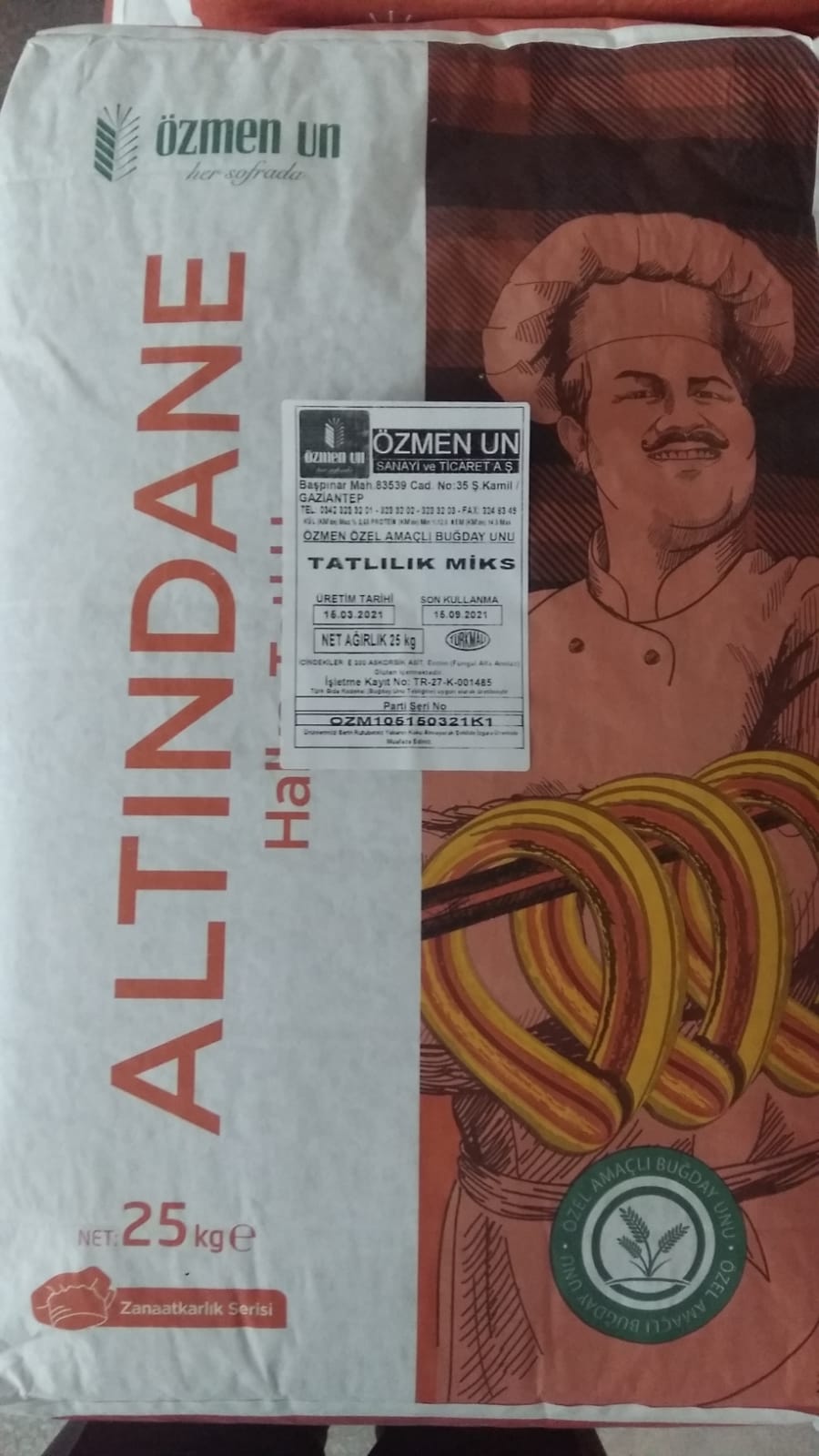 TATLILIK UN ÖZMEN ALTINDANE KRAFT 25Kg