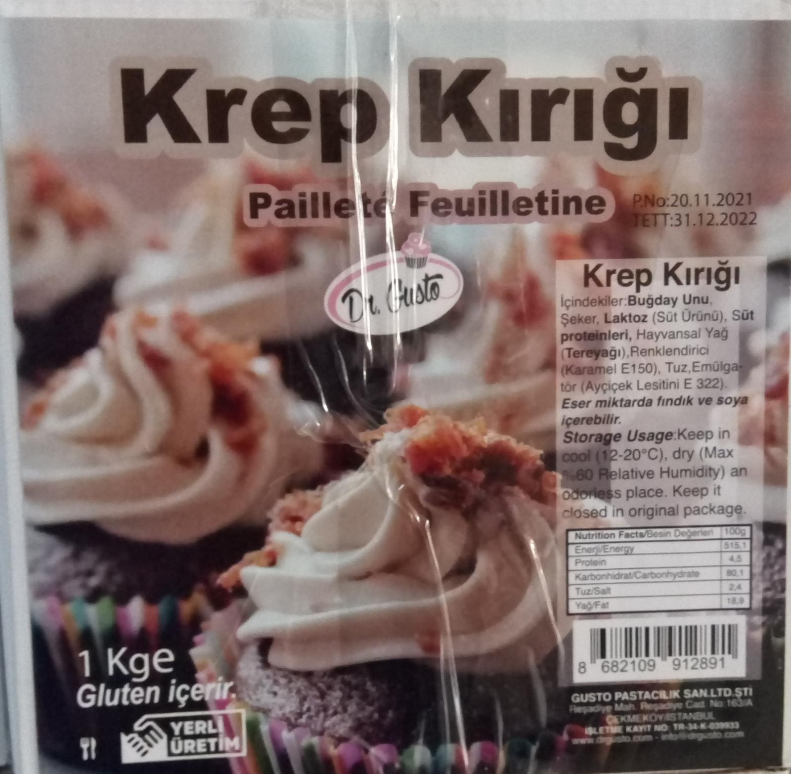 KREP KIRIĞI PORTAKAL 750gr  GUSTO
